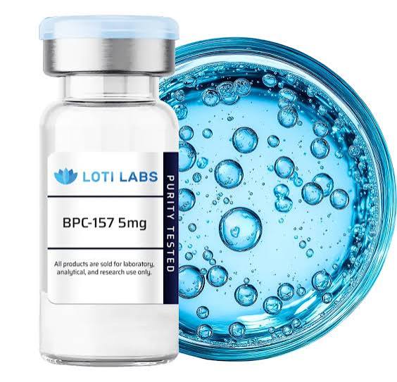 Loti Labs BPC-157 5 mg vial with purity tested label